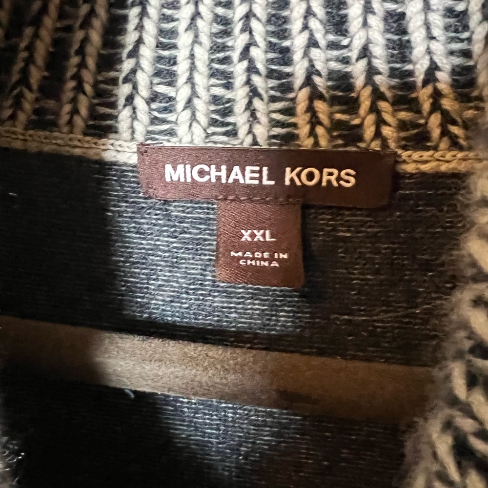 Michael Kors 100% Cashmere sweater Men XXL Shawl collar - Picture 2 of 5